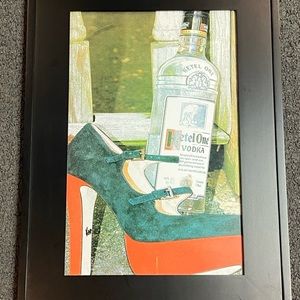 Ketel One Vodka Shoe High Heel Print Art Work 16” x 22”